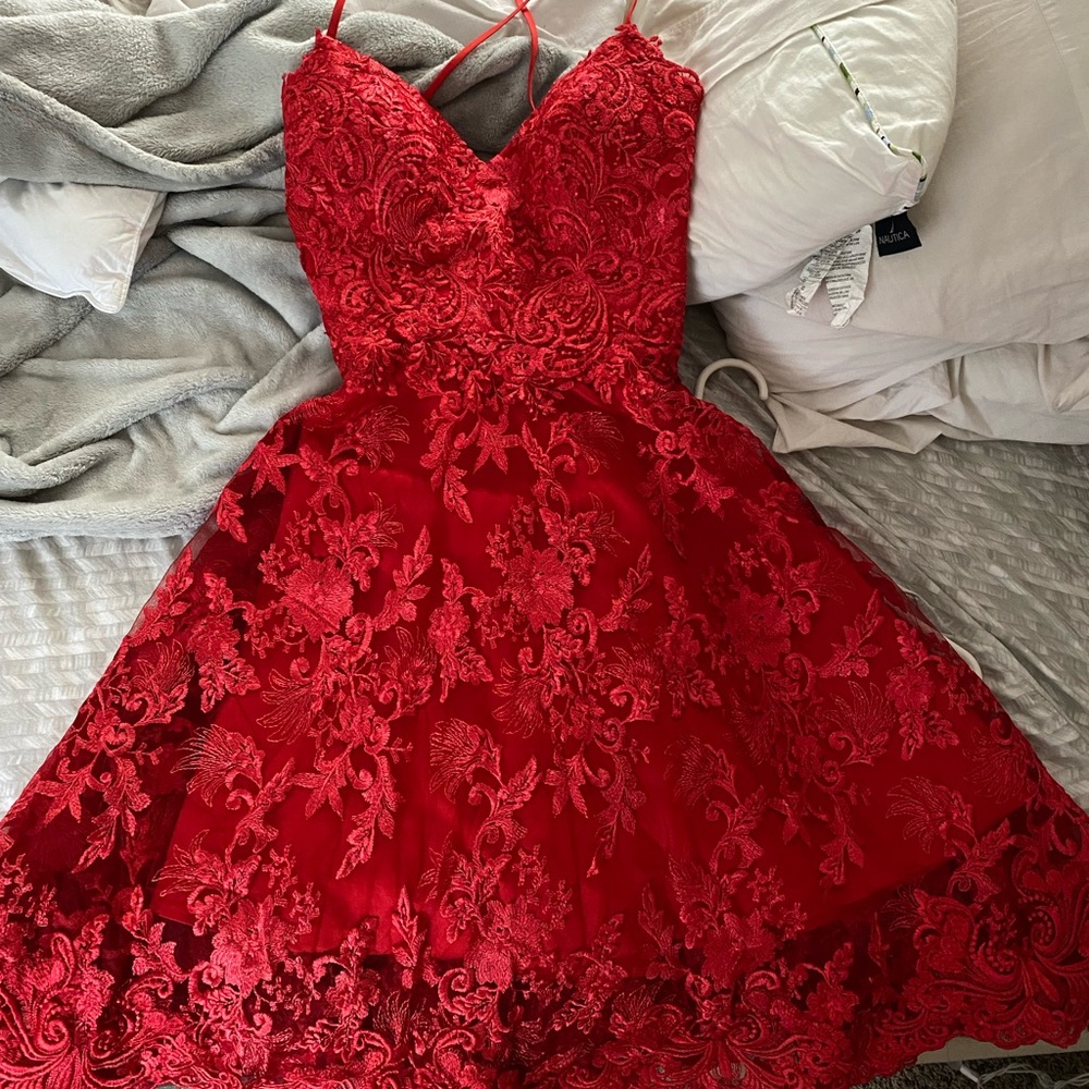 red homecoming dress